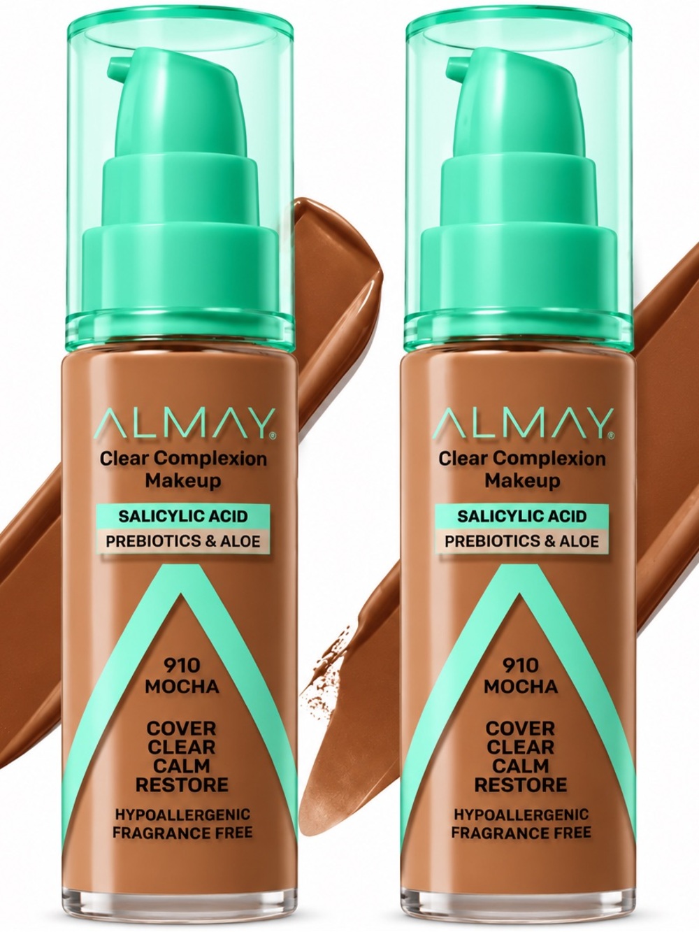Almay Clear Complexion Makeup 910 Mocha Foundation – Set of 2
